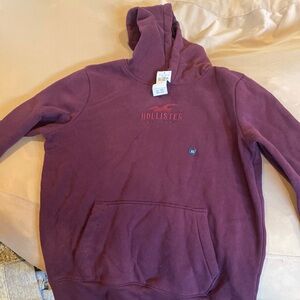 Men’s Hollister hoodie size XS new with tags burgundy